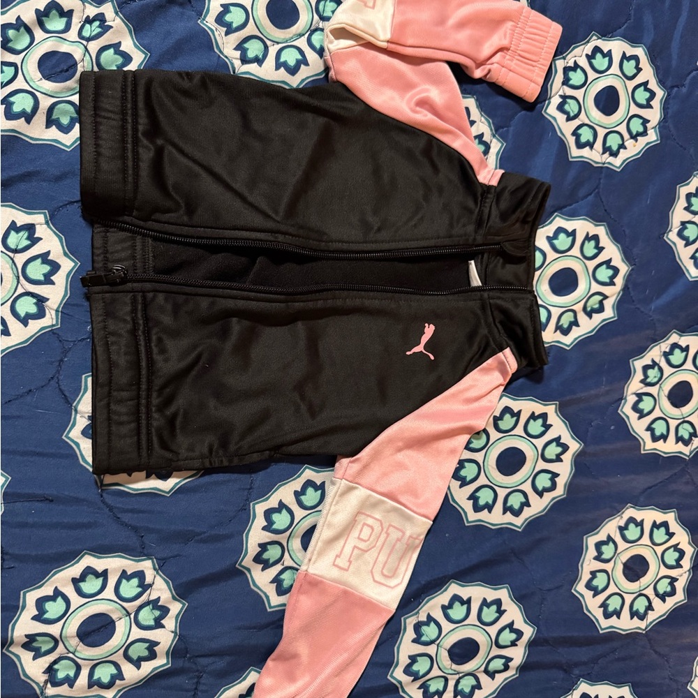 Puma Black and Pink Kids' Jacket